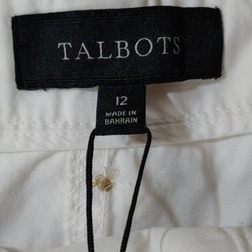 Talbots 🆕 Heritage Tie Waist Crop Pants 12 - Picture 9 of 11